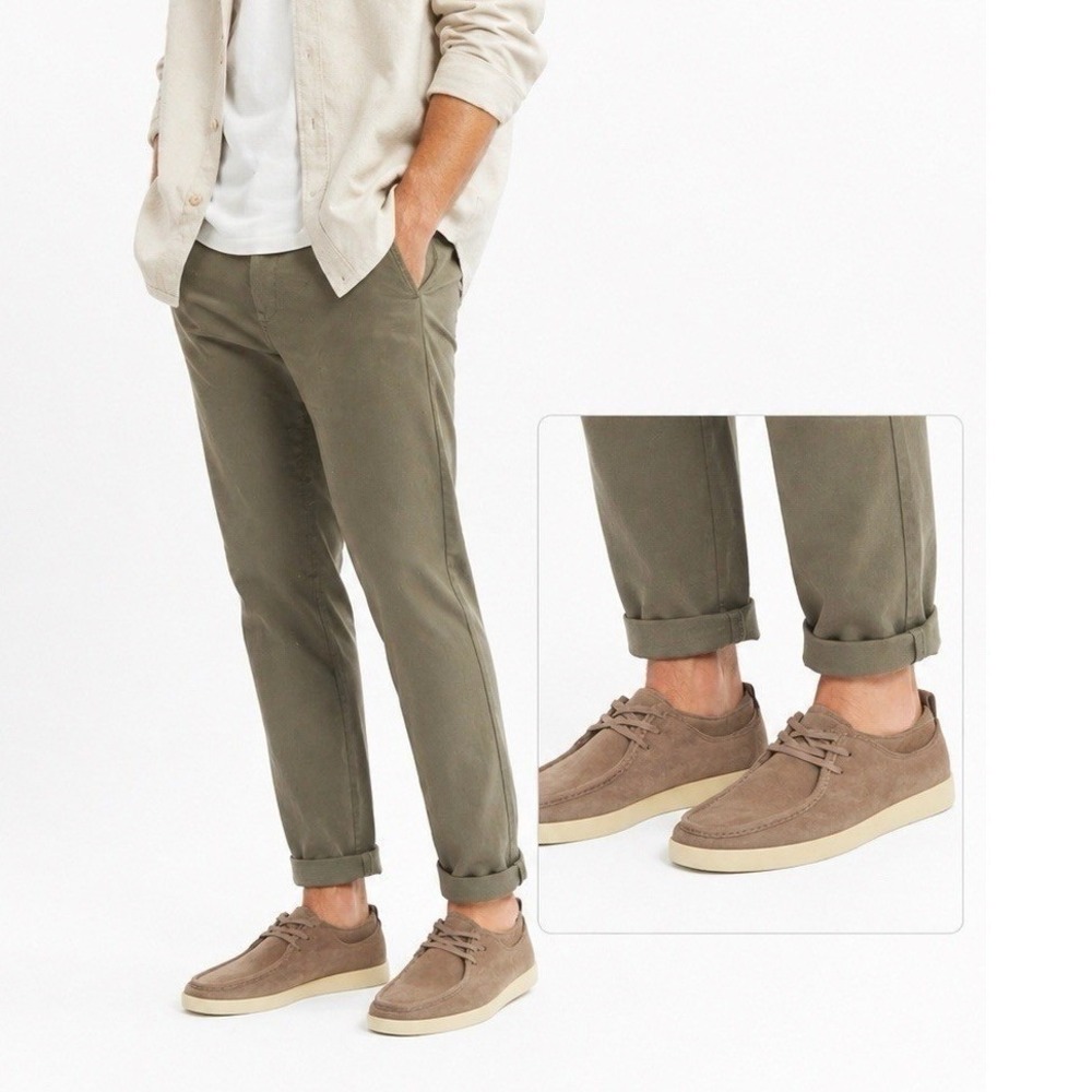 Everlane The Desert Suede Leather Lace Up Shoe In Sepia Size 7.5 NIB NEW Preppy